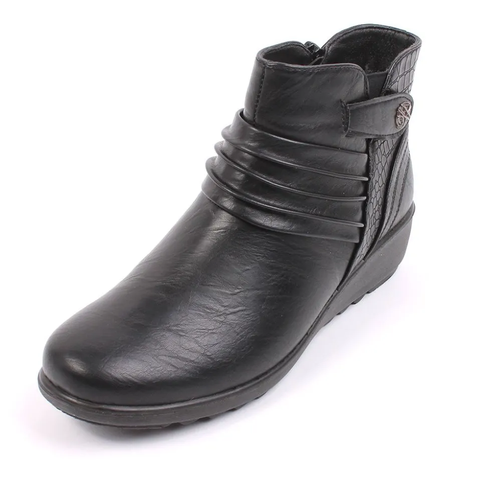 Cara Women's Comfort Walk Boots Black