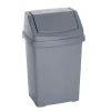 Casa 15 Litre Swing Bin Silver