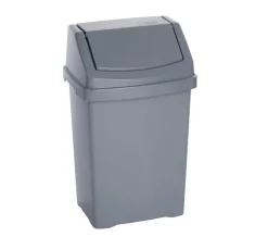 Casa 15 Litre Swing Bin Silver