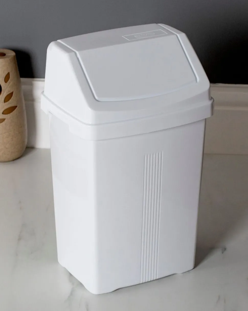 Casa 8 Litre Swing Bin White
