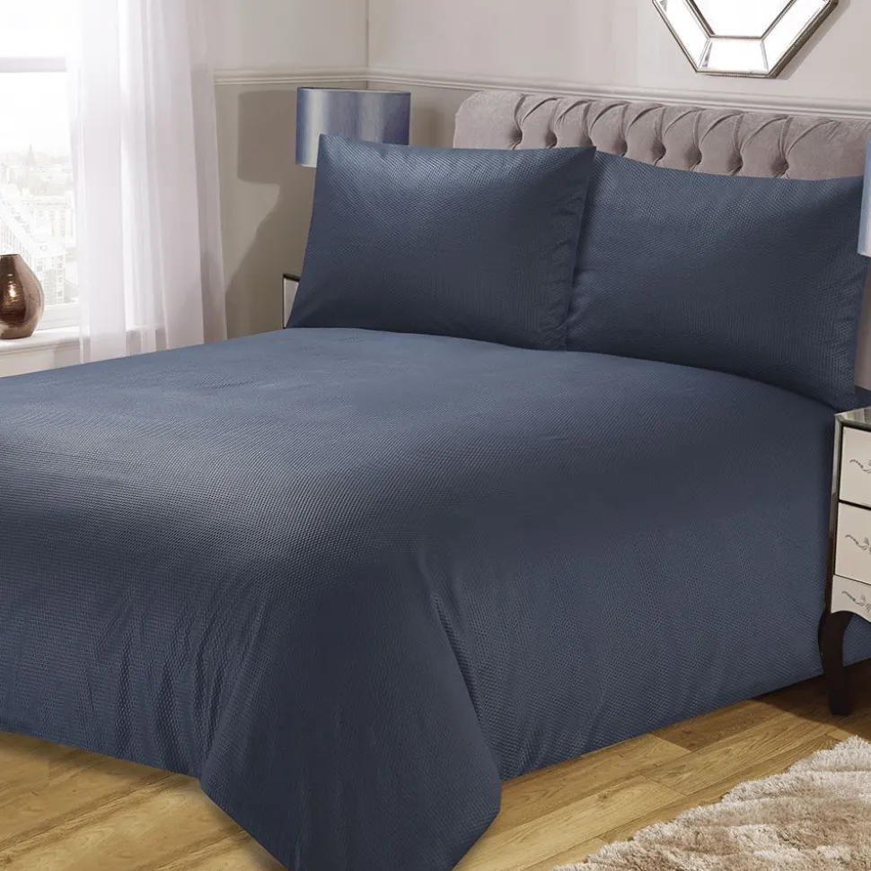 Cassandra Dotty Duvet cover Set Navy