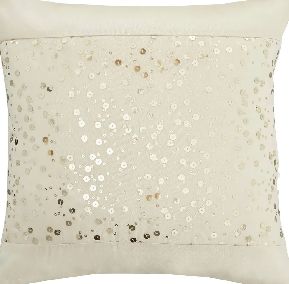 Catherine Lansfield Glitzy Sequin 43x43cm Cushion Cover Natural