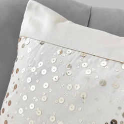 Catherine Lansfield Glitzy Sequin 43x43cm Cushion Cover Natural