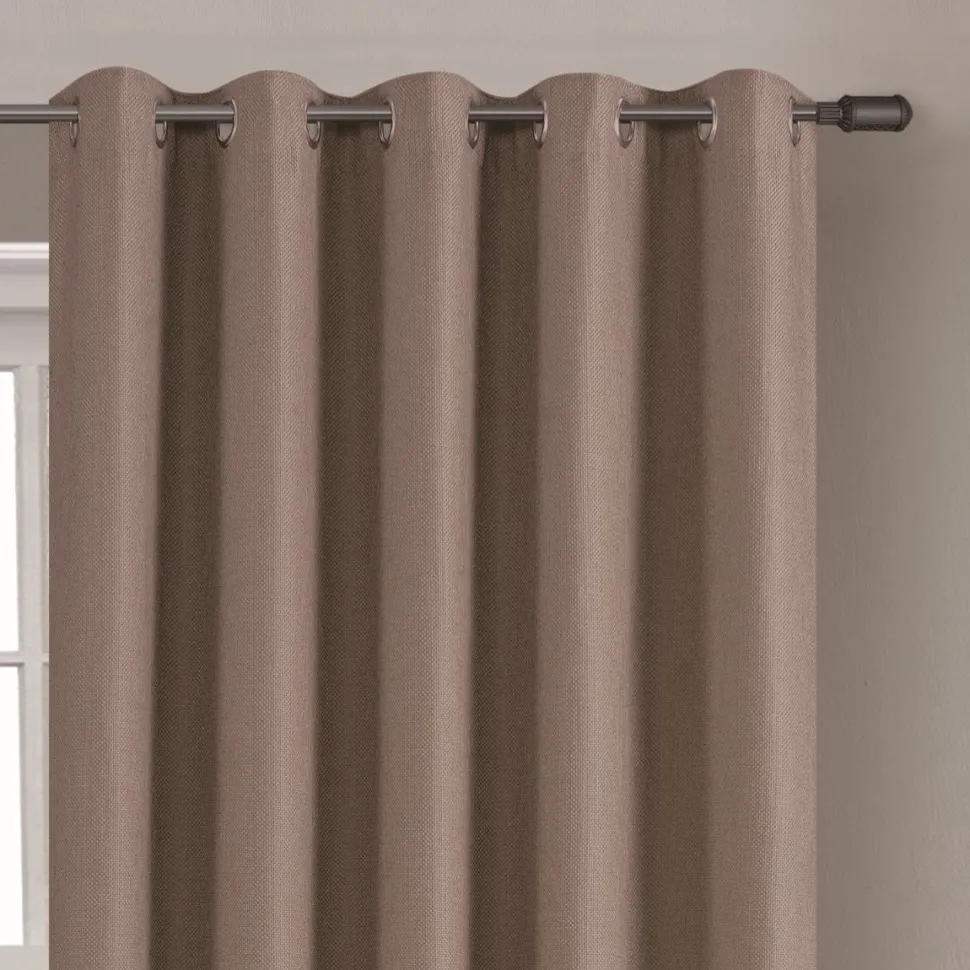 Cavendish Eyelet Readymade Curtains Taupe 90x90