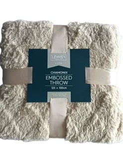 Chamonix Embossed Throw Natural