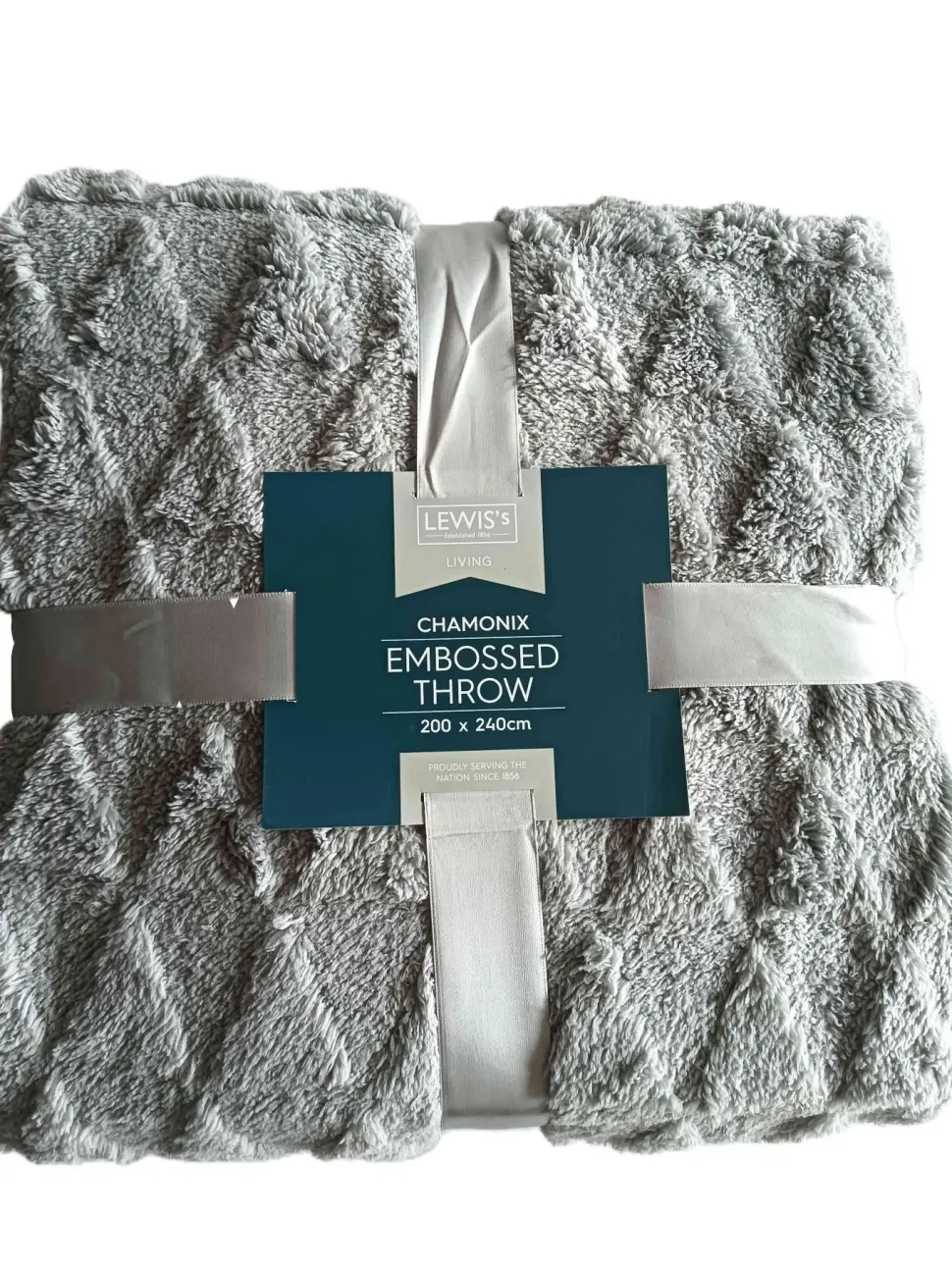 Chamonix Embossed Throws Silver