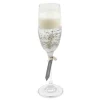 Champagne Glass Silver Confetti Jelly Candle - 18cm