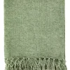 Chenille Throw Green