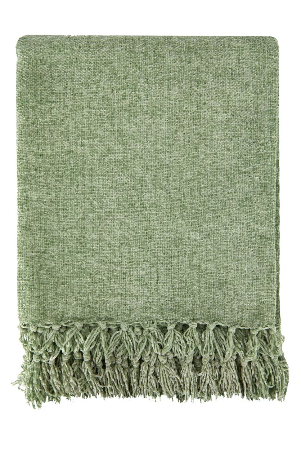 Chenille Throw Green