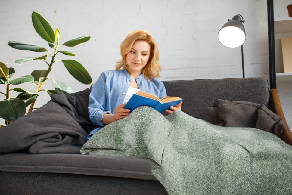 Chenille Throw Green