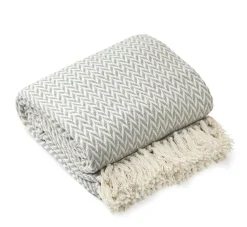 Cherokee Recycled Cotton Throw - Silver