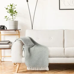 Cherokee Recycled Cotton Throw - Silver