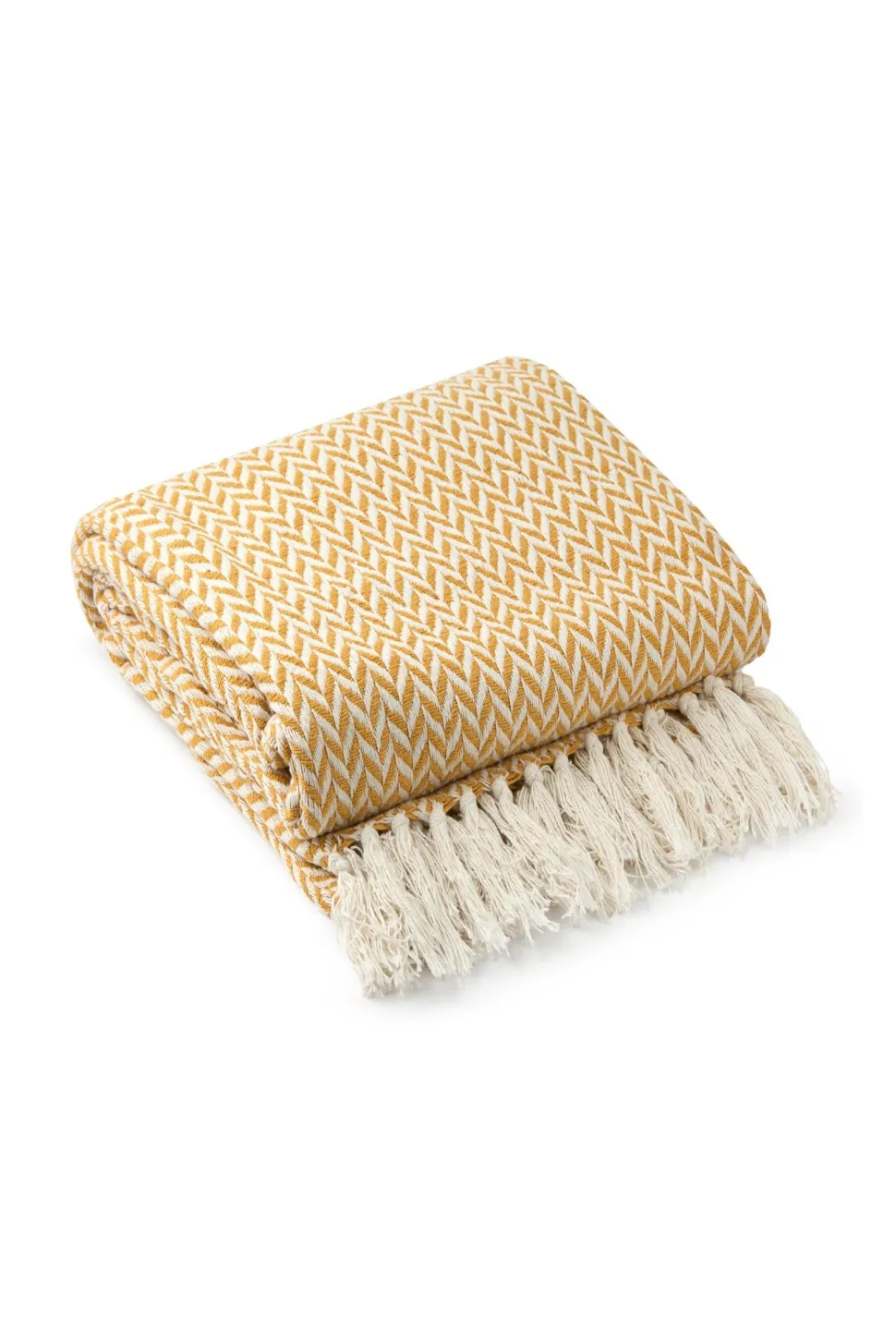 Cherokee Recycled Cotton Throw - Ochre