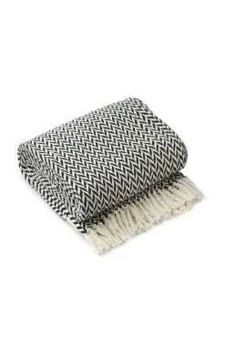 Cherokee Recycled Cotton Throw - Black