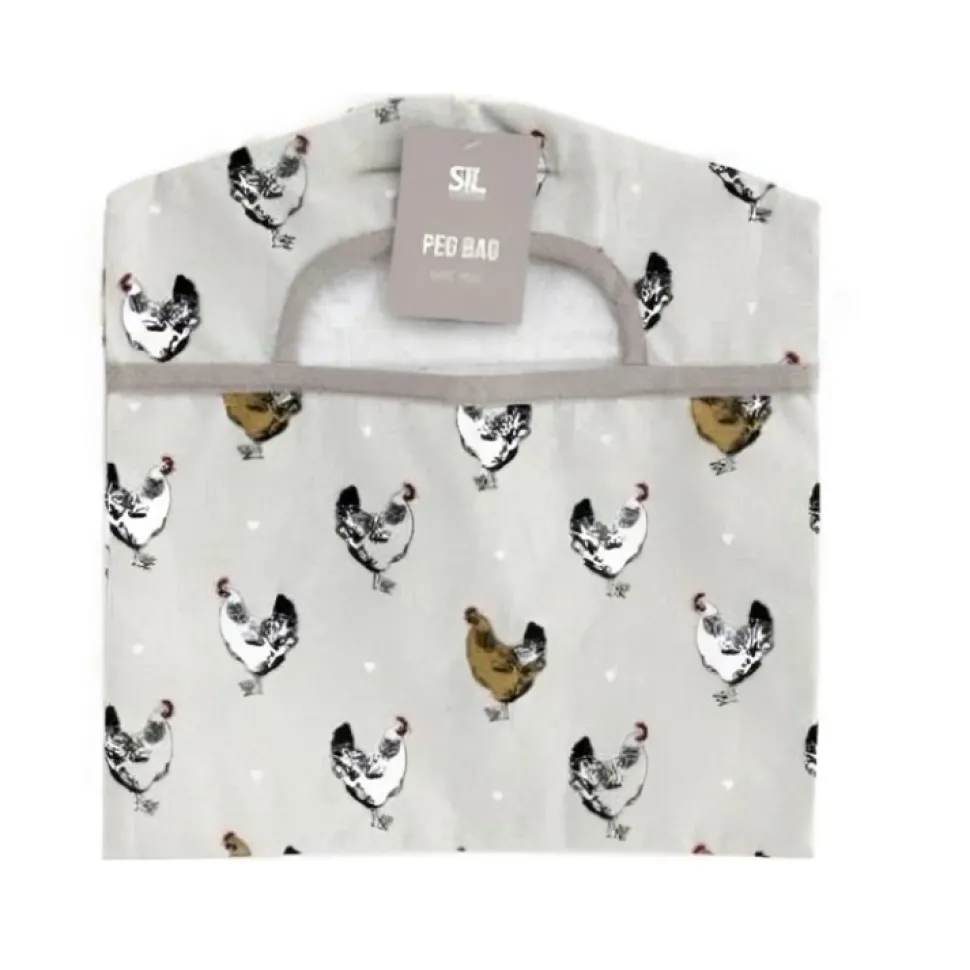 Chicken Designed Peg Bag with Hanger Top