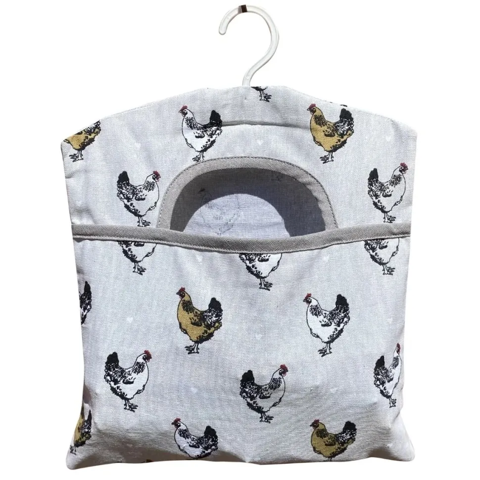 Chicken Designed Peg Bag with Hanger Top