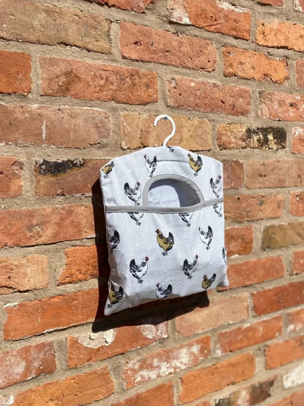 Chicken Designed Peg Bag with Hanger Top