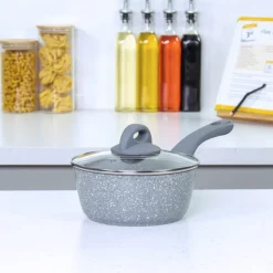 Classic 18cm Grey Non Stick Saucepan With Lid