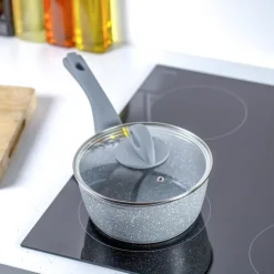 Classic 18cm Grey Non Stick Saucepan With Lid