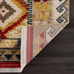 Classic Red Bordered Area Rug