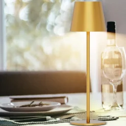36cm IP54 LED Touch Lamp Gold