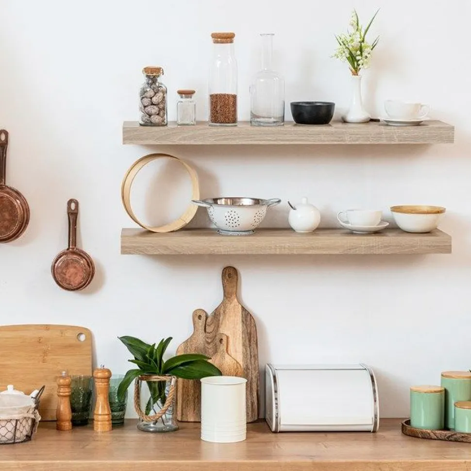 60cm Lime Oak Effect Floating Shelf by Anika