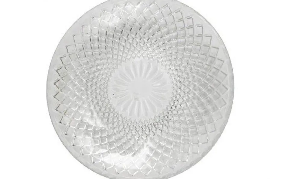 25cm Patterned Glass Tray