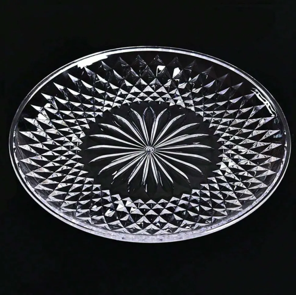 25cm Patterned Glass Tray