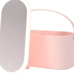 Cosmetic Case with LED Mirror Pink