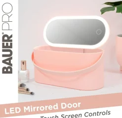 Cosmetic Case with LED Mirror Pink