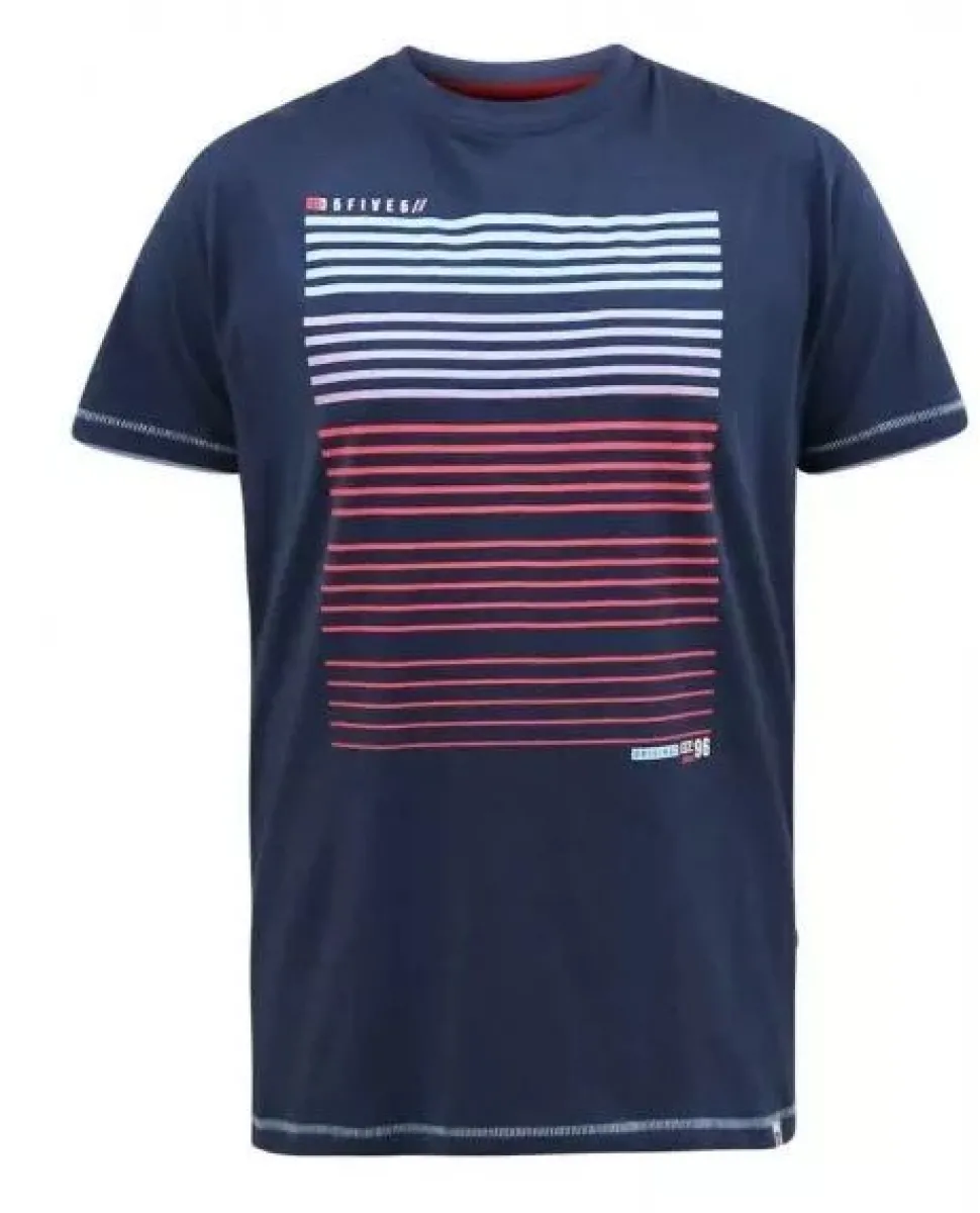 Cransford Gradient Line Outsize Men's T-Shirt