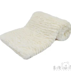 Cream Fluffy Baby Fleece Wrap Blanket