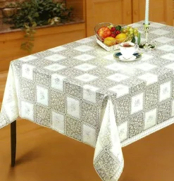 Cream Lace PVC Tablecloth by the Metre
