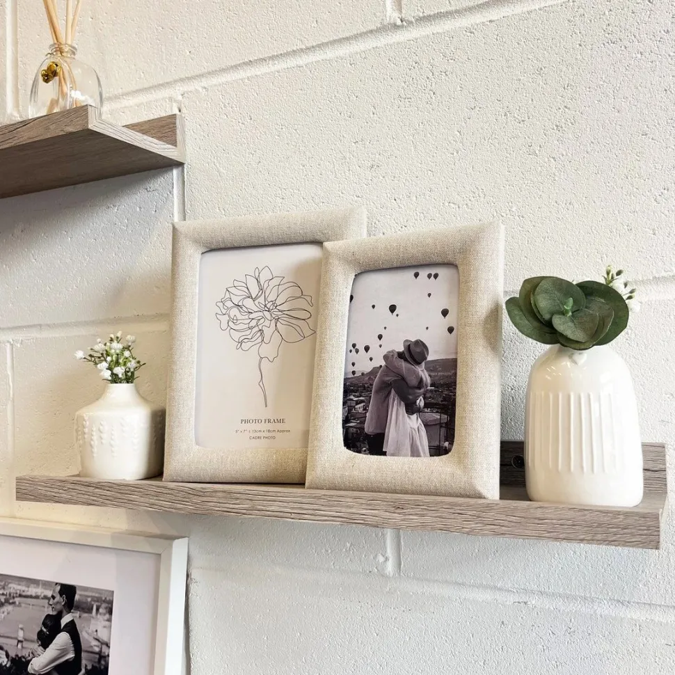 Cream Linen Photo Frame 5x7''