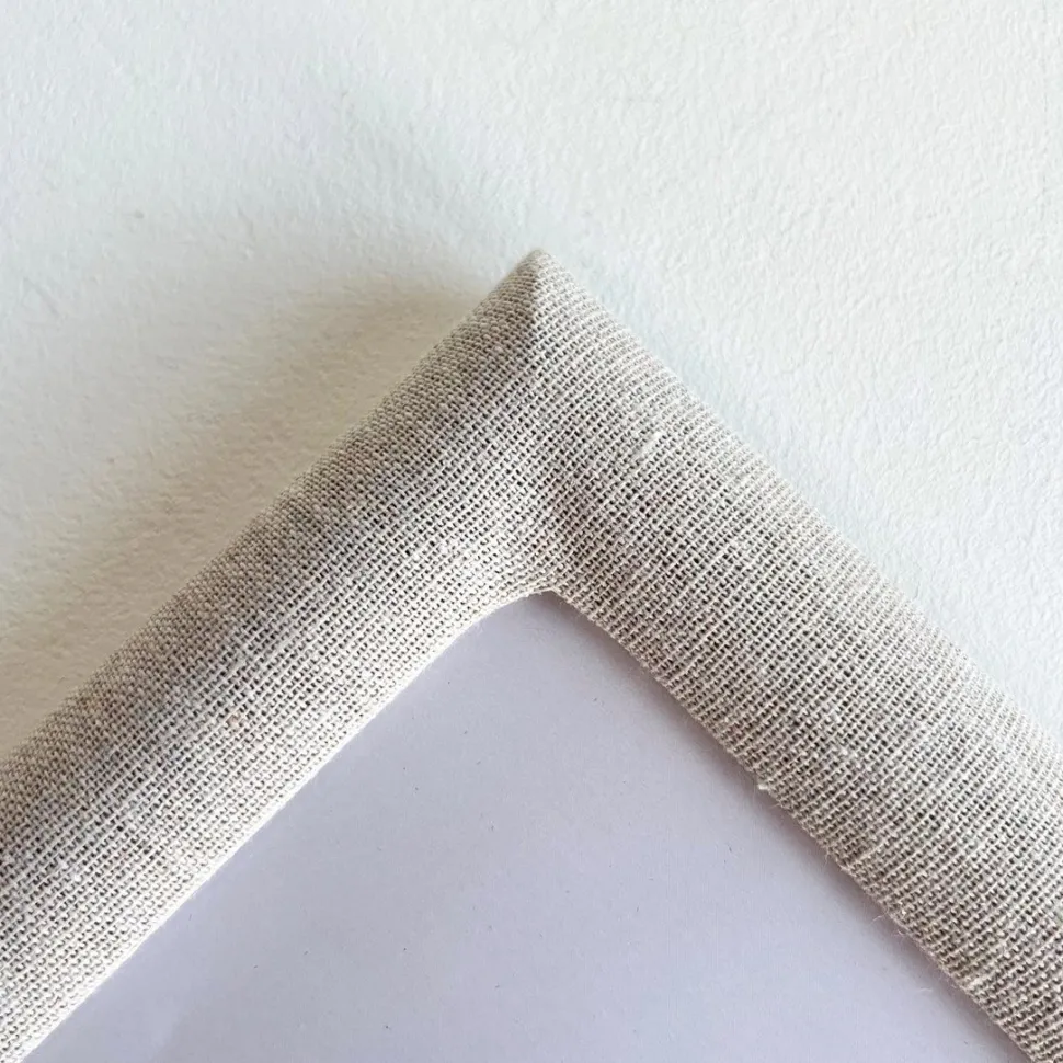 Cream Linen Photo Frame 4x6''