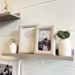 Cream Linen Photo Frame 4x6''
