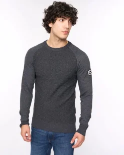 Crestfield Crew Knit Black Marl by Bewley & Ritch