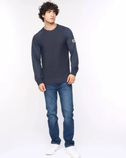 Crestfield Crew Navy Marl by Bewley & Ritch