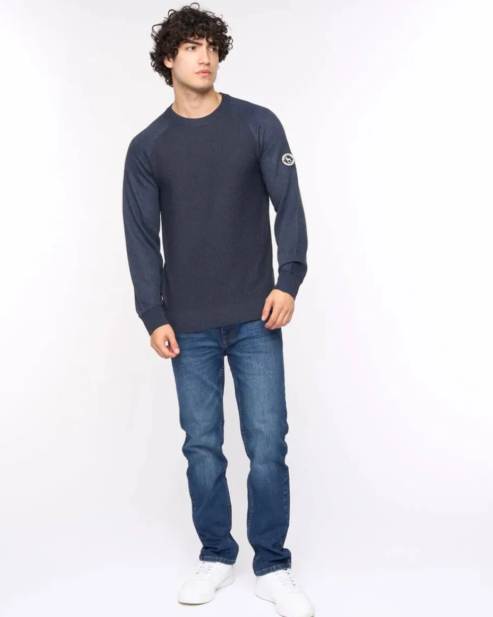 Crestfield Crew Navy Marl by Bewley & Ritch