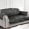 Crushed Velvet Arm Chair/Sofa Cover Charcoal