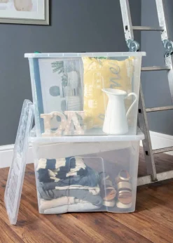 Crystal 80 Litre Box & Lid Clear