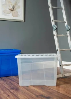 Crystal 80 Litre Box & Lid Clear