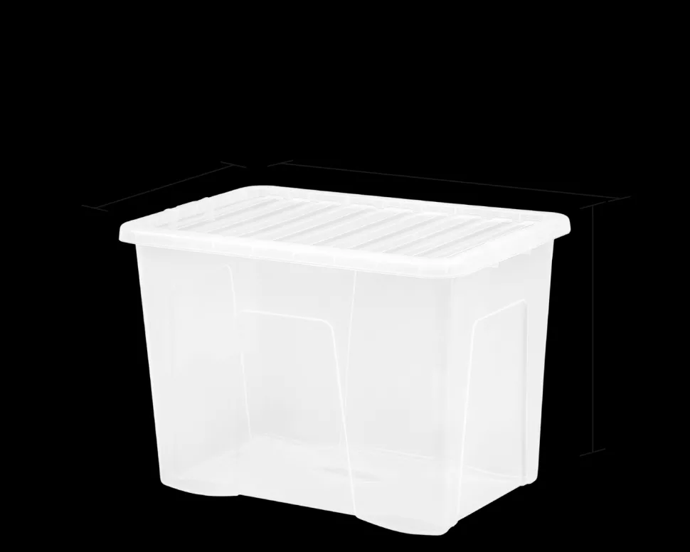 Crystal 80 Litre Box & Lid Clear
