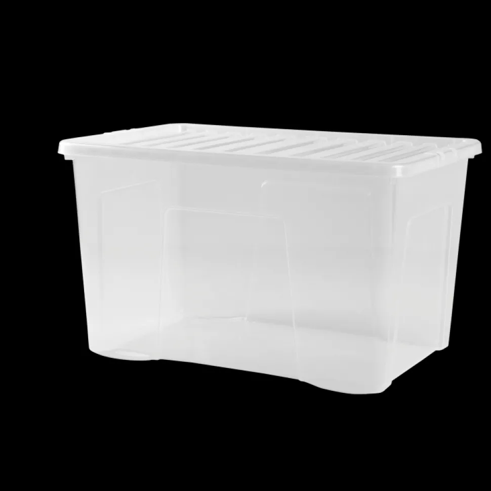 Crystal 102 Litre Box & Lid Clear