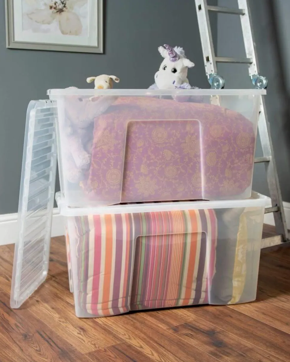 Crystal 110 Litre Box & Lid Clear
