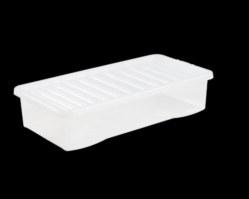 Crystal 42 Litre Underbed Storage Box & Lid Clear by Wham