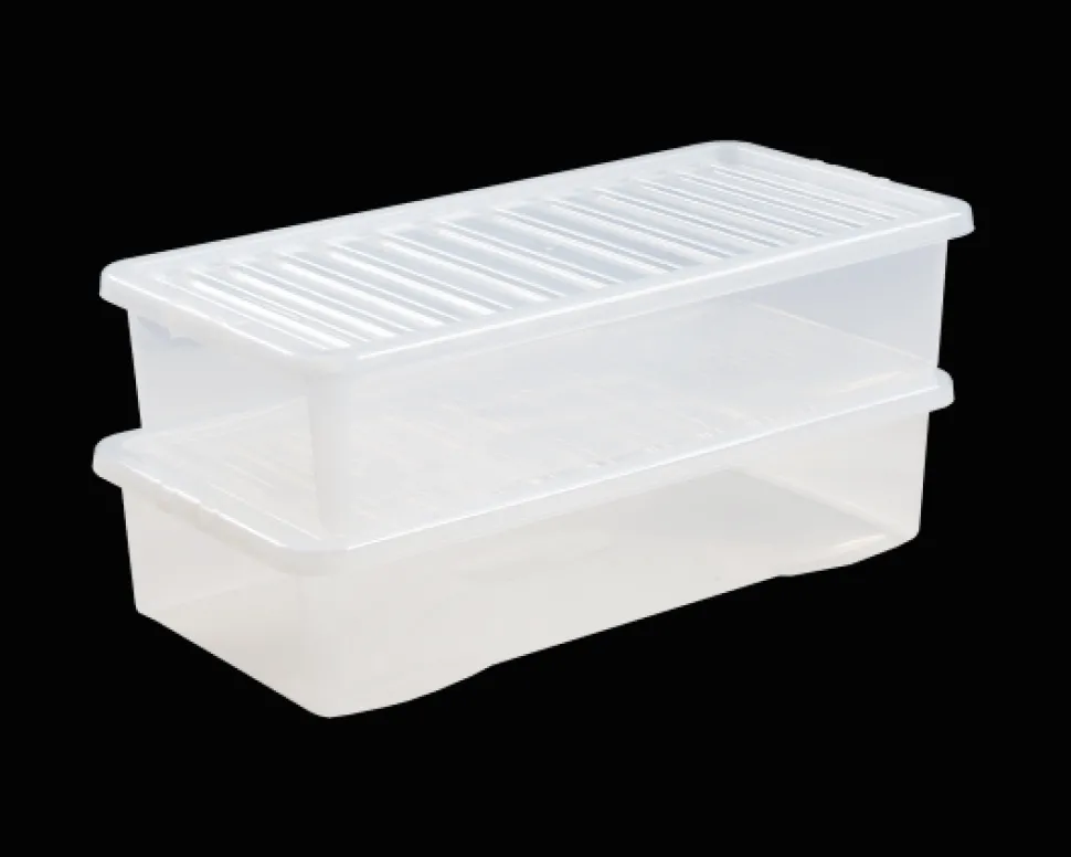 Crystal 42 Litre Underbed Storage Box & Lid Clear by Wham