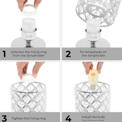 Crystal Effect Table Lamp with USB