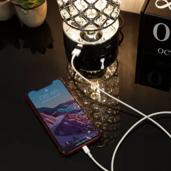 Crystal Effect Table Lamp with USB
