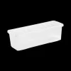 Crystal Shallow Shelf Box & Lid Clear